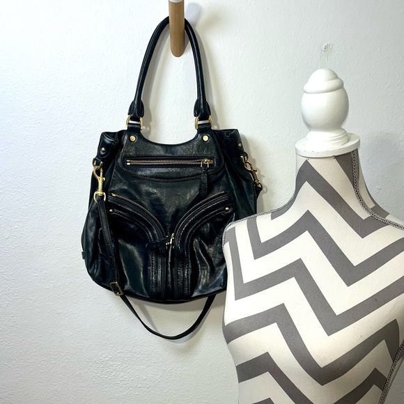 Cole Haan Shoulder Handbag Black Leather - Picture 11 of 12